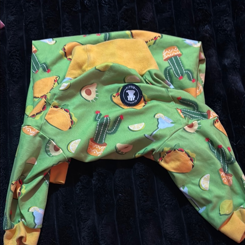 Green Taco and Cactus Dog pajama